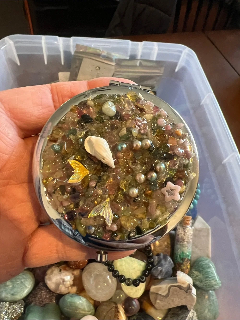 Huge Mystery Crystal Gemstone At Least 1Lb Scoop NWOT